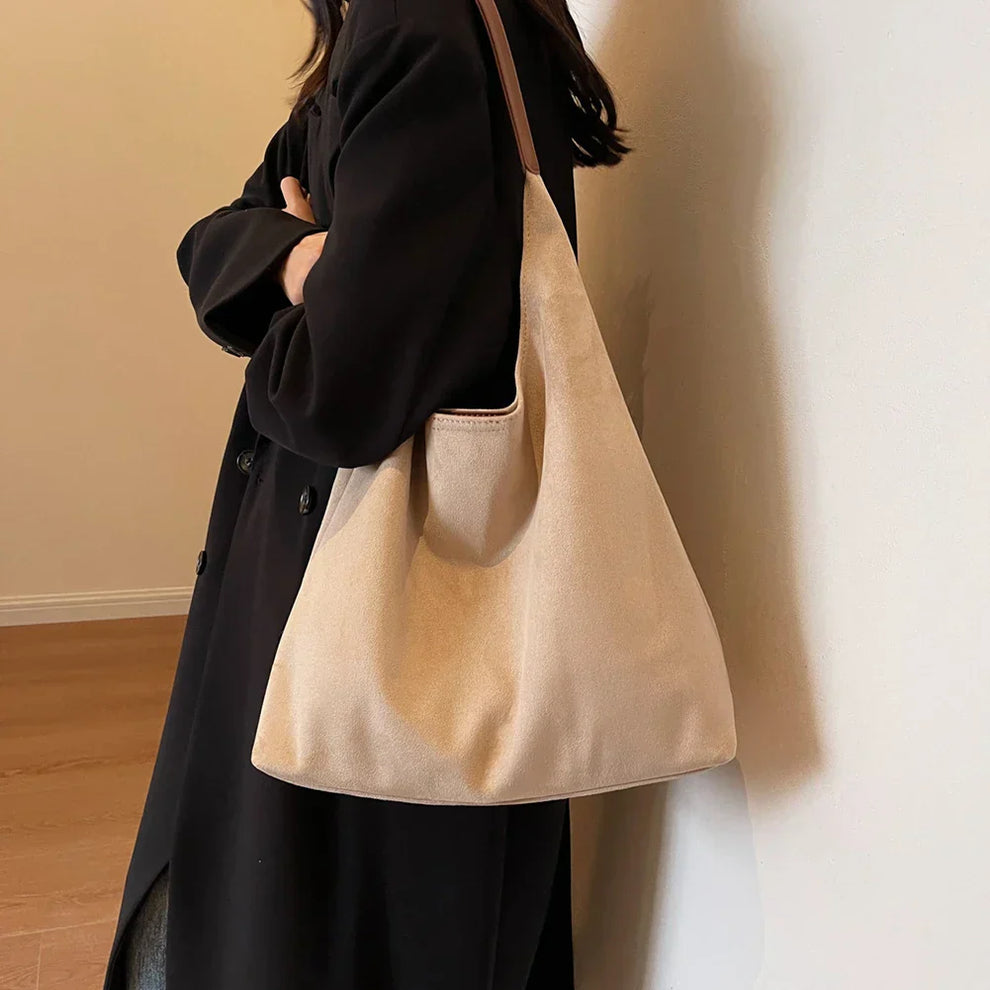 Bouddha. Elegante Suède Schoudertas